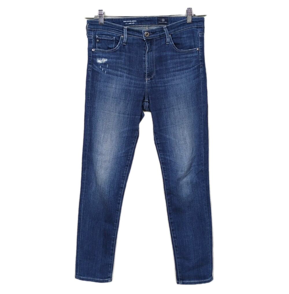 AG Adriano Goldschmied The Stevie Ankle Slim Straight Jean Dark Wash Women's 29
